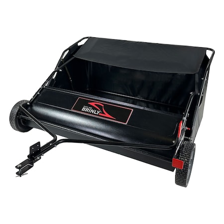 Brinly 54in Tow-Behind Lawn Sweeper with Double-Helix Brushes, Effortless Yard Cleanup of Large Yards LS2-54BH-G